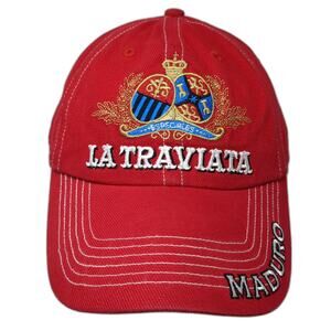 M.E.R.C.H. CAO La Traviata Maduro Red Baseball Cap One Size Strapback Crest Logo